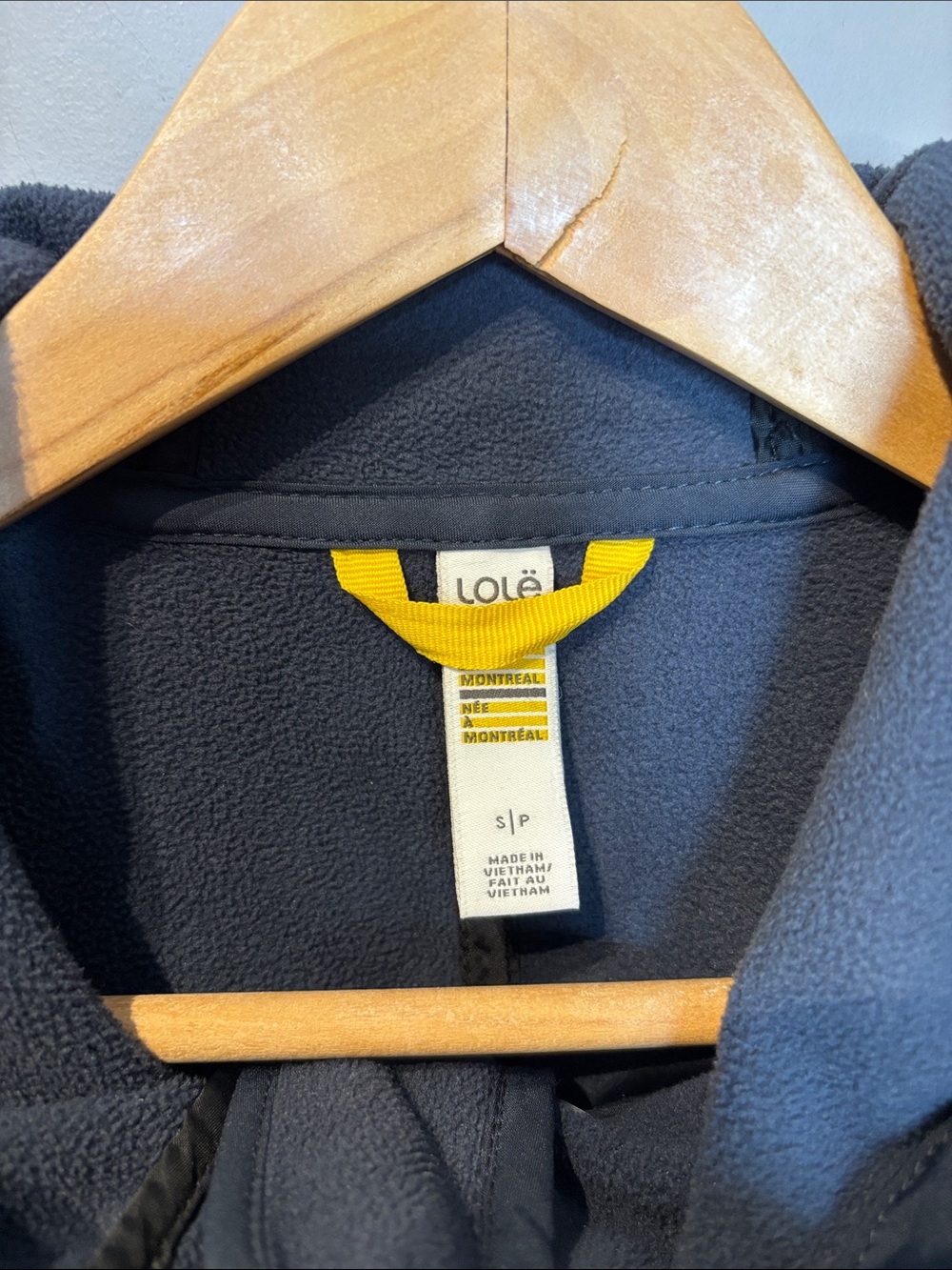 Lole Hooded Belted Long Jacket in Dark Blue - Picture 8 of 9